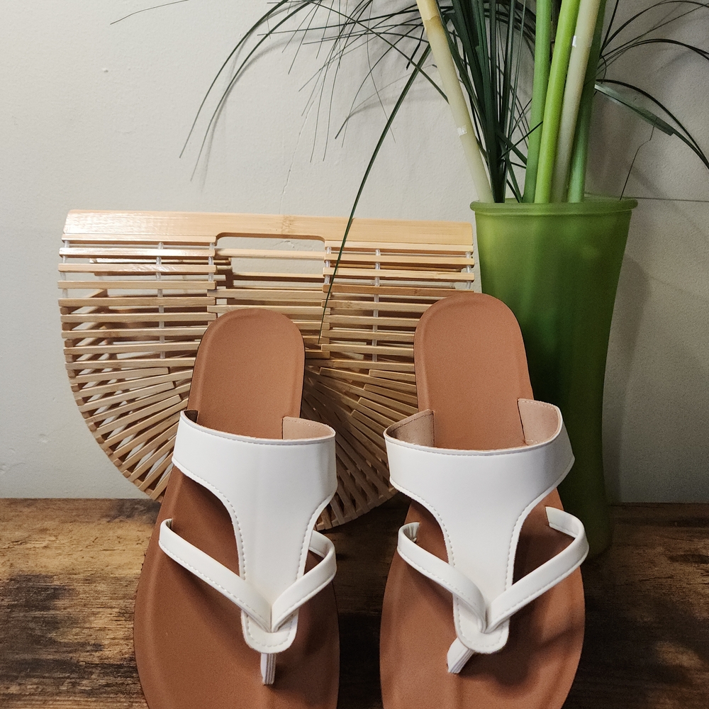 Summer White/Apricot Women's Sandals